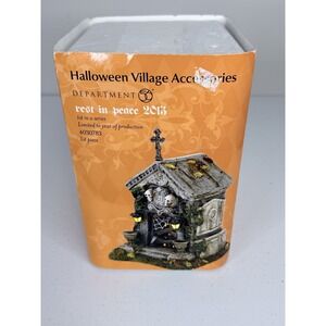 Dept 56 Halloween Village Rest in Peace 2013 Crypt in Box 4030783 Lighted Works